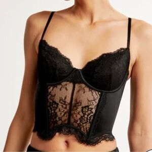 Abercrombie and Fitch Black Lace Bustier size small
